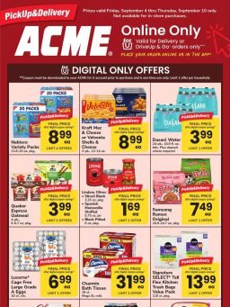 Acme Markets Bonus Online Savings September 4 - 10, 2026