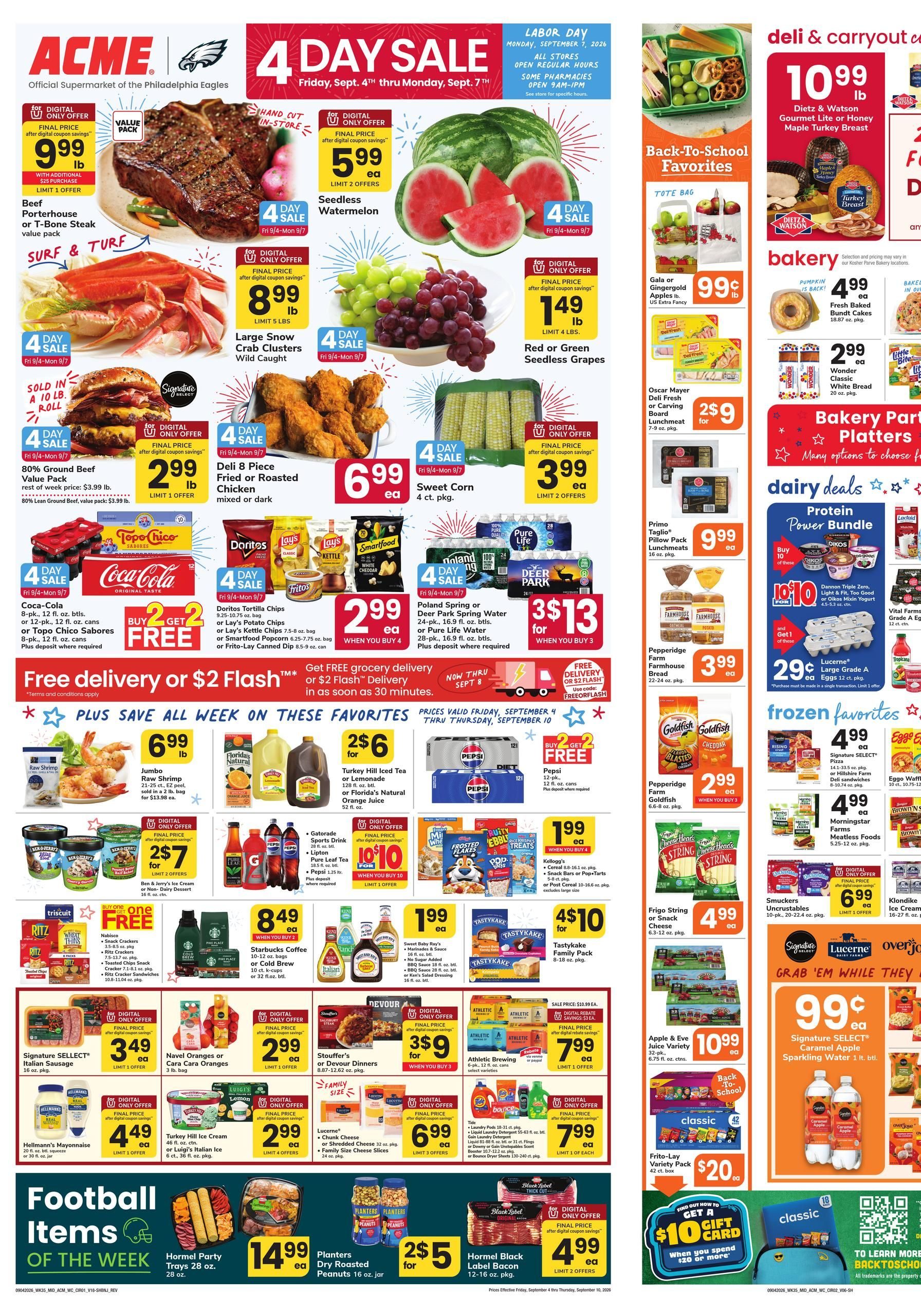 Acme Markets Weekly Ad September 4 - 10, 2026 page 1