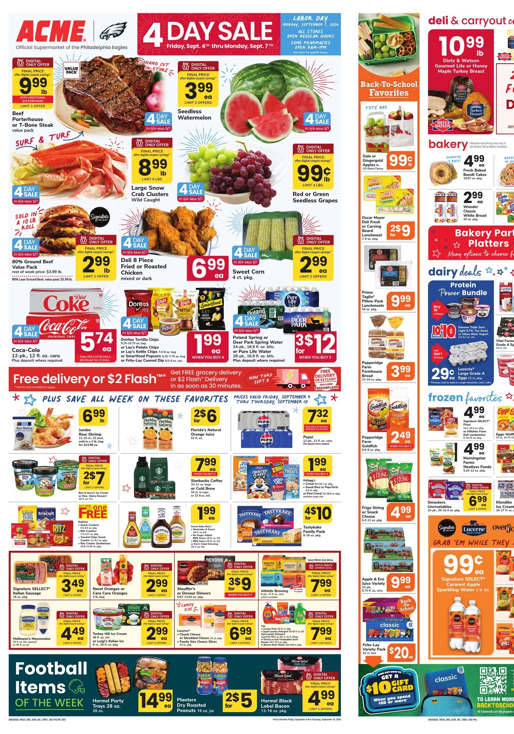 Acme Markets Weekly Ad September 4 - 10, 2026 page 1