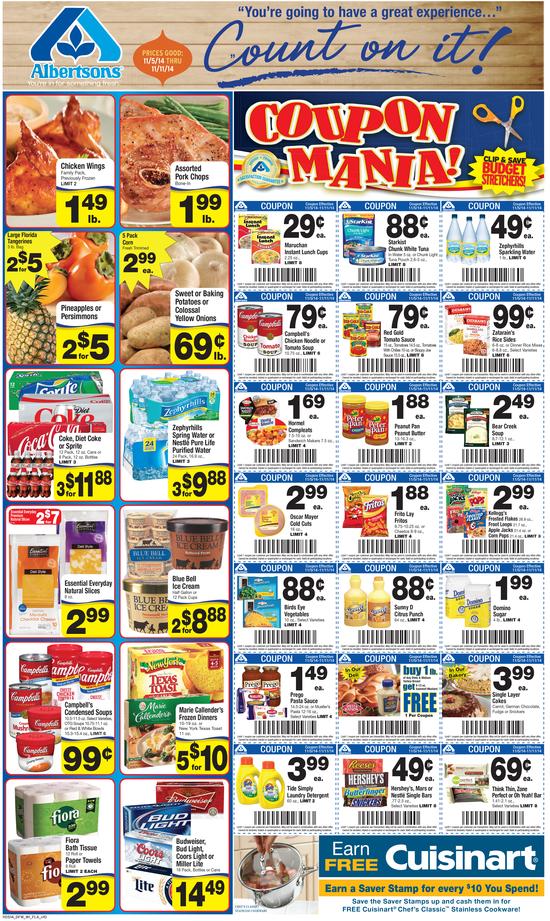 Albertsons Ad Preview 11/05 Special Offers page 1