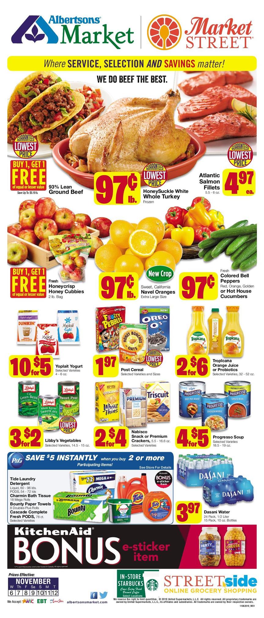 Albertsons Market Ad Nov 6 12, 2019 WeeklyAds2