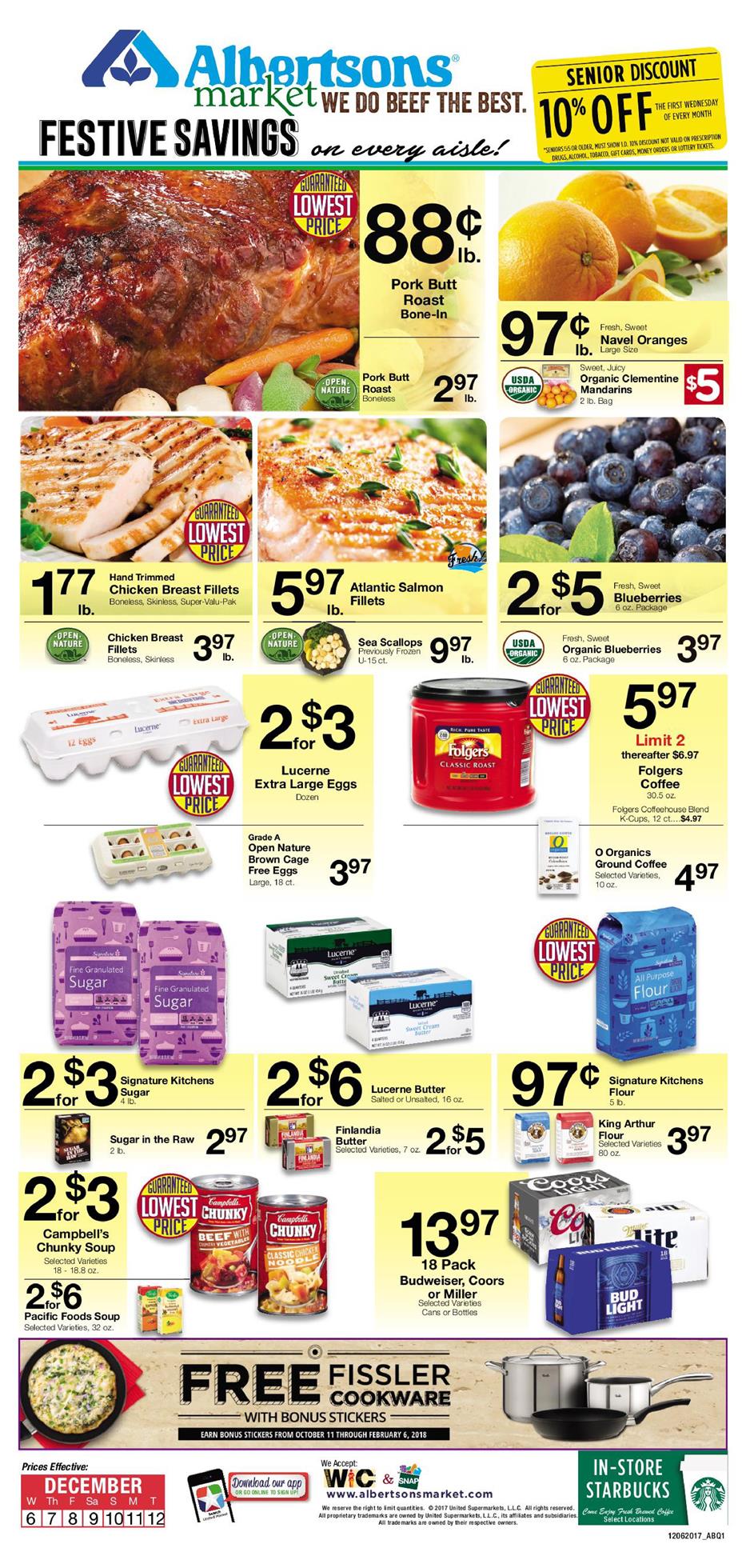 Albertsons Weekly Ad December 6 - 12, 2017 page 1