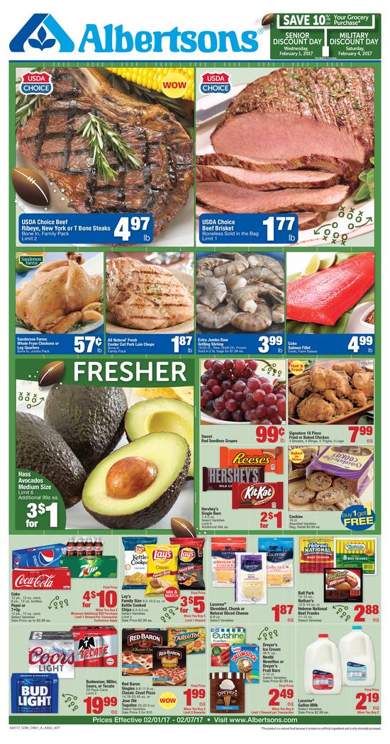 Albertsons Weekly Ad February 1 - 7 2017 page 1