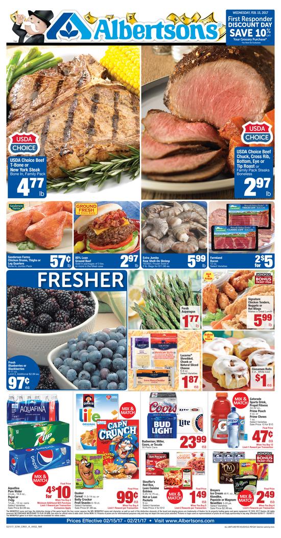 Albertsons Weekly Ad February 15 - 21 2017 page 1