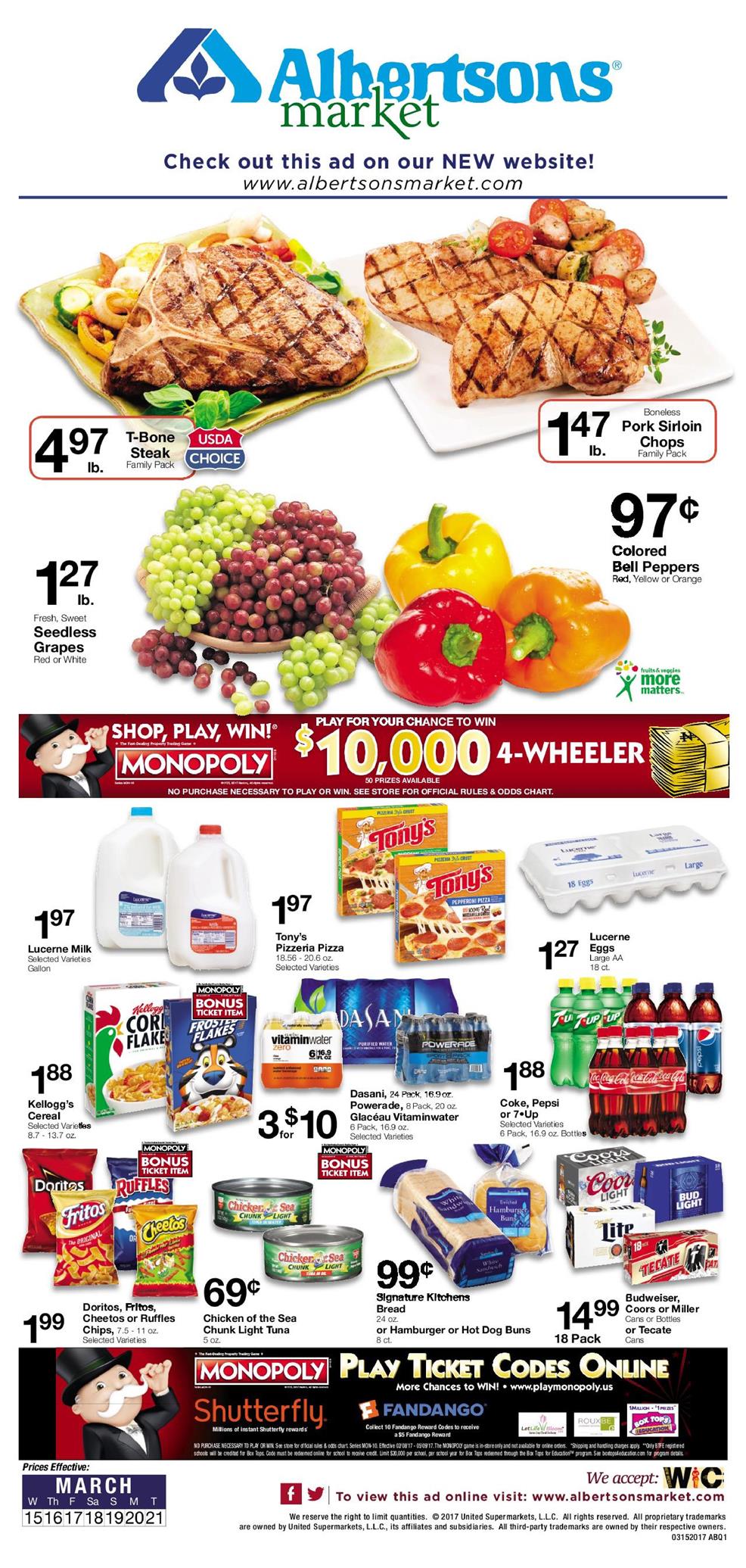 Albertsons Weekly Ad March 15 - 21 2017 page 1