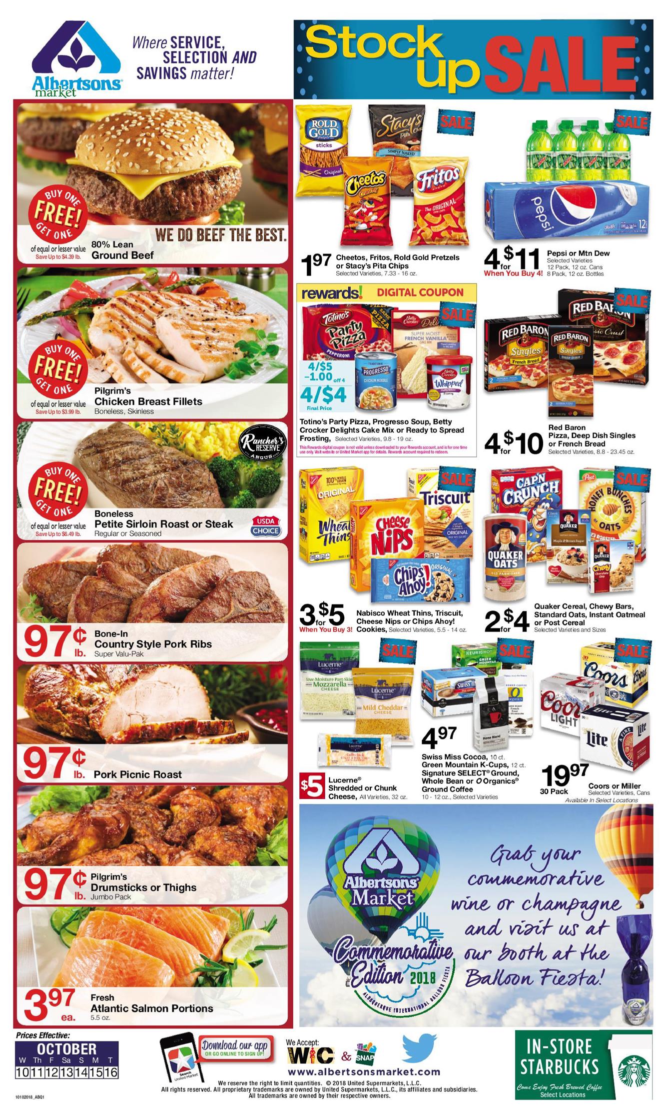 Albertsons Weekly Ad Oct 10 - 16, 2018 - WeeklyAds2