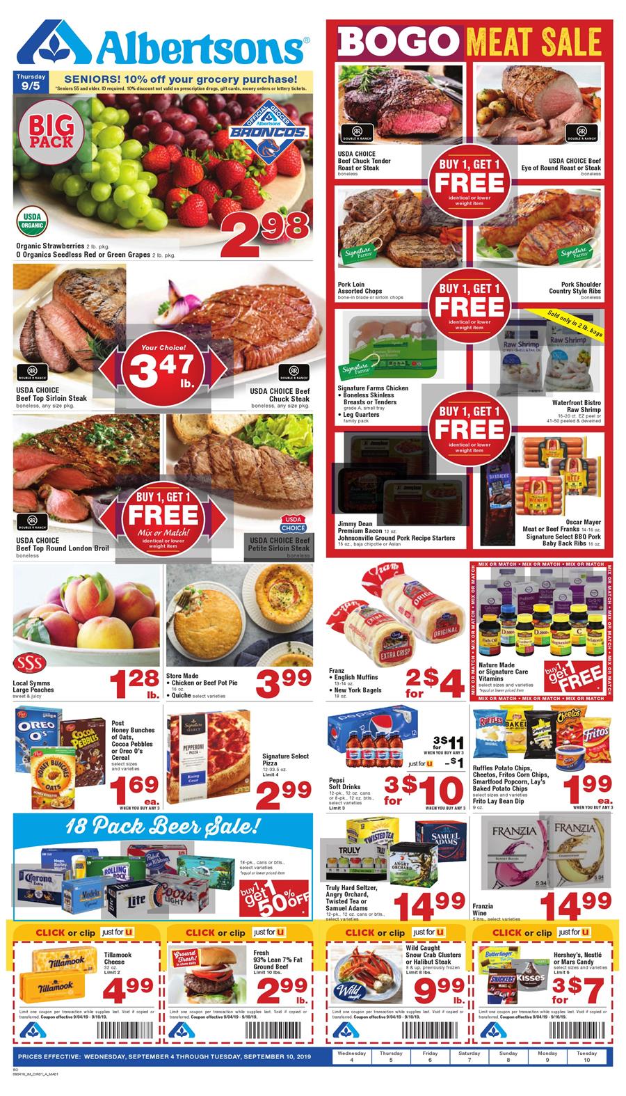 Albertsons Weekly Ad Sep 4 - 10, 2019 - WeeklyAds2