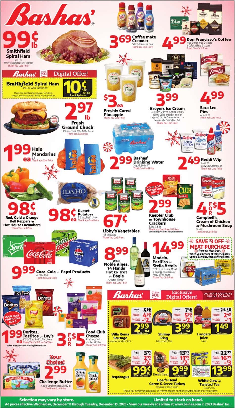 Bashas Weekly Ad Dec 13 19, 2023 WeeklyAds2