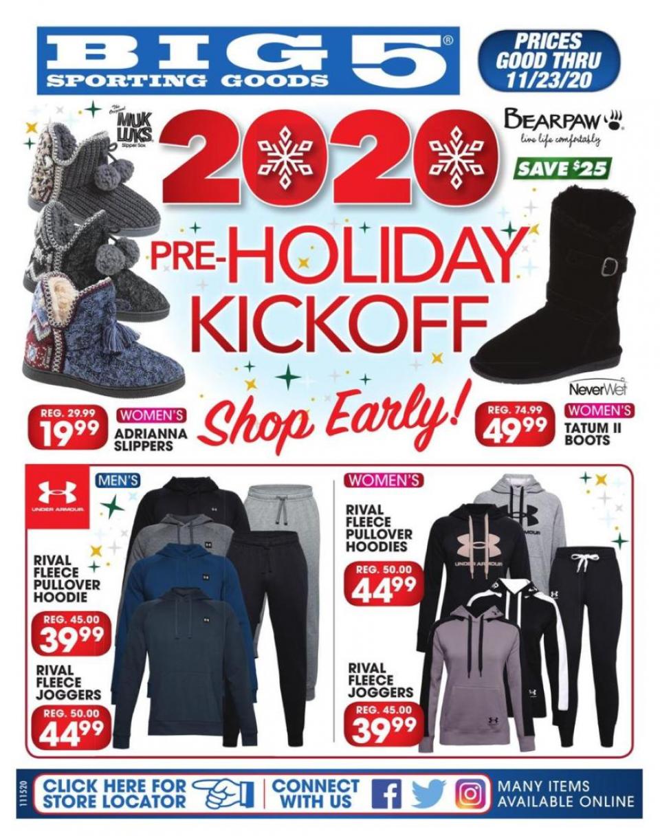Big 5 Sporting Goods Pre-Black Friday Ad 2020 page 1
