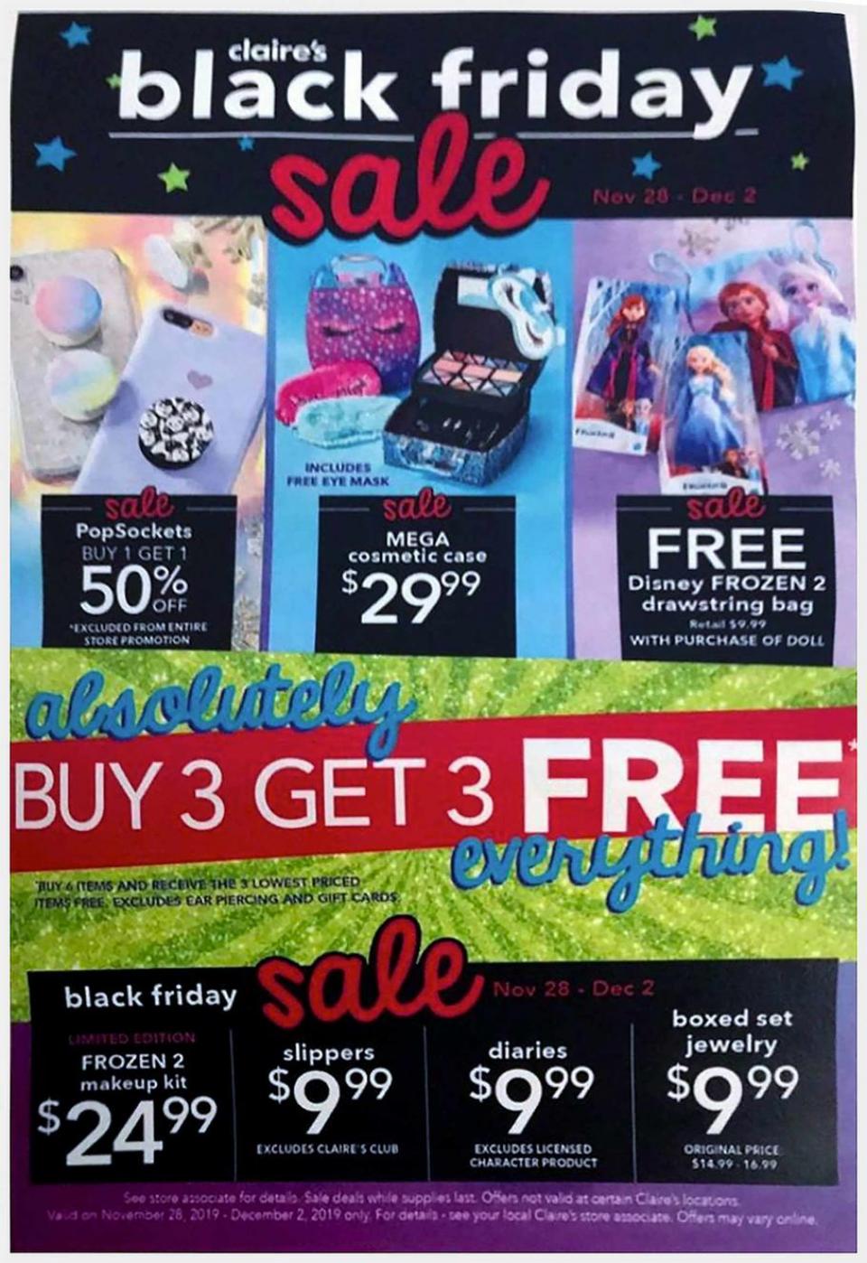 Claire's black friday ad
