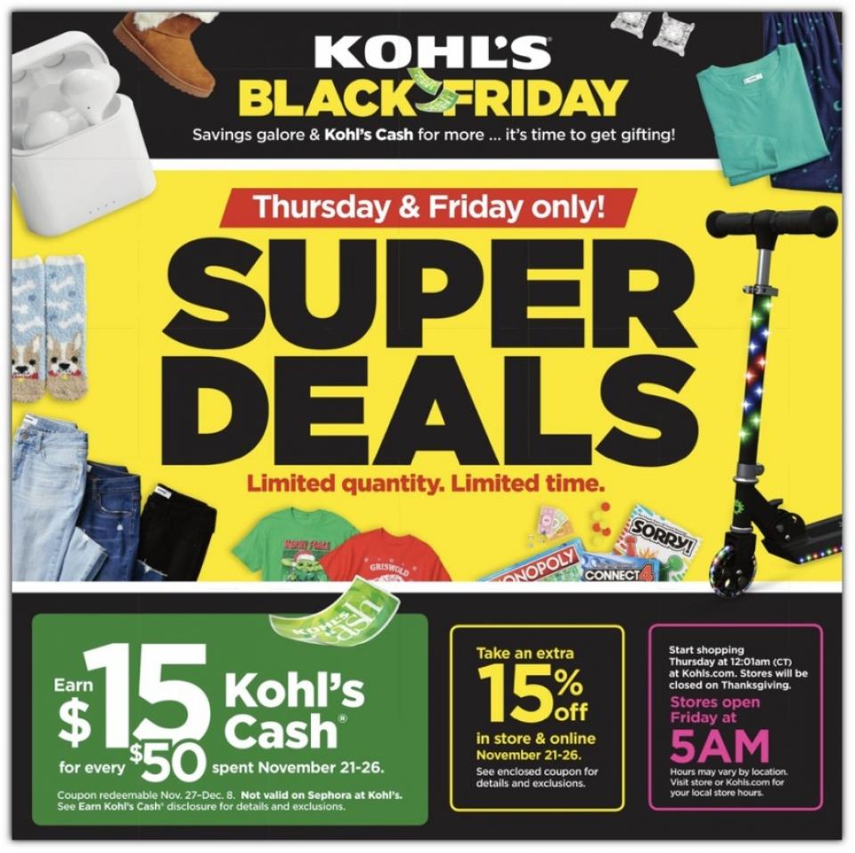 kohl's thanksgiving