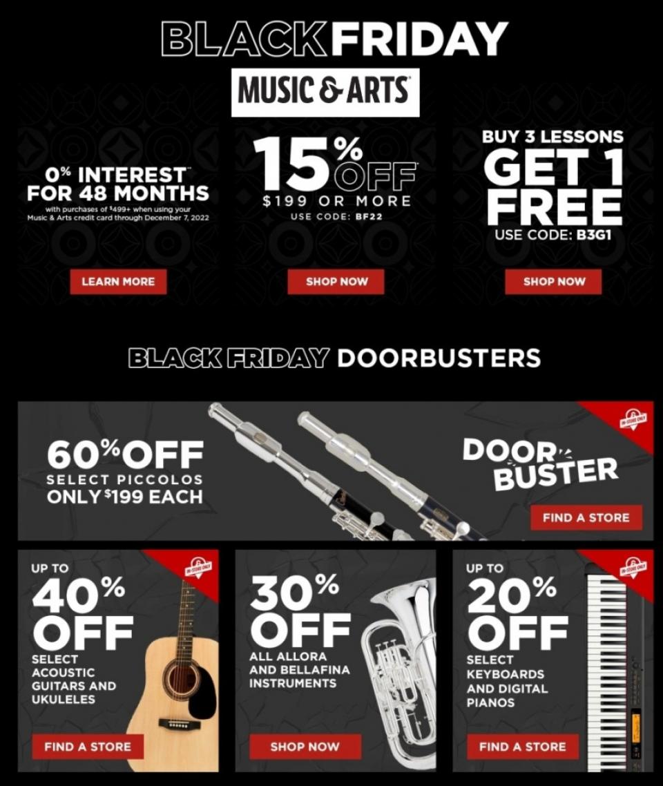 Music Arts Black Friday Ad 2022 WeeklyAds2