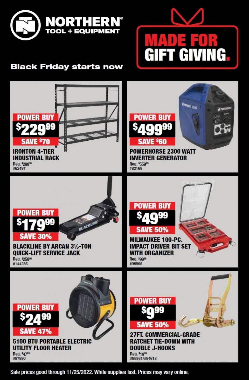 Northern Tool Black Friday 2022