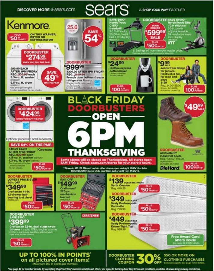 Sears Black Friday Ad 2016 page 1