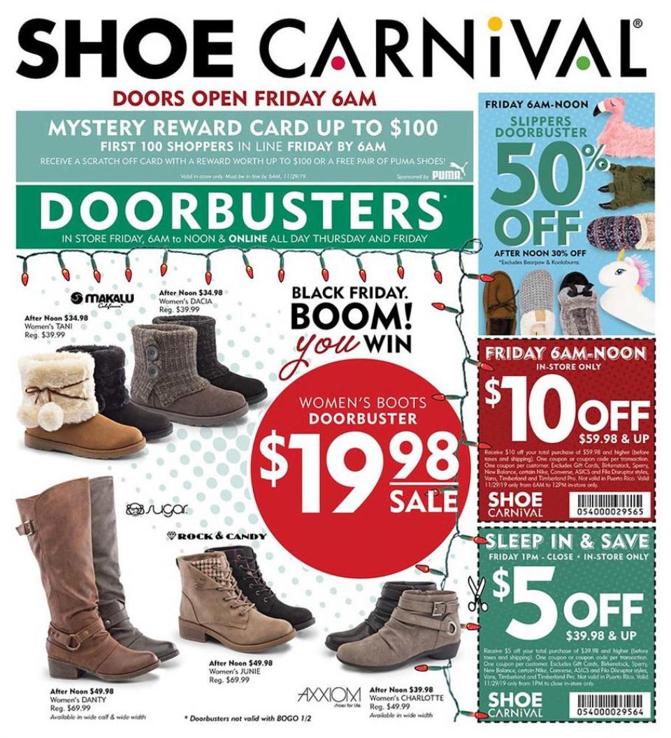 Shoe Carnival black friday ad