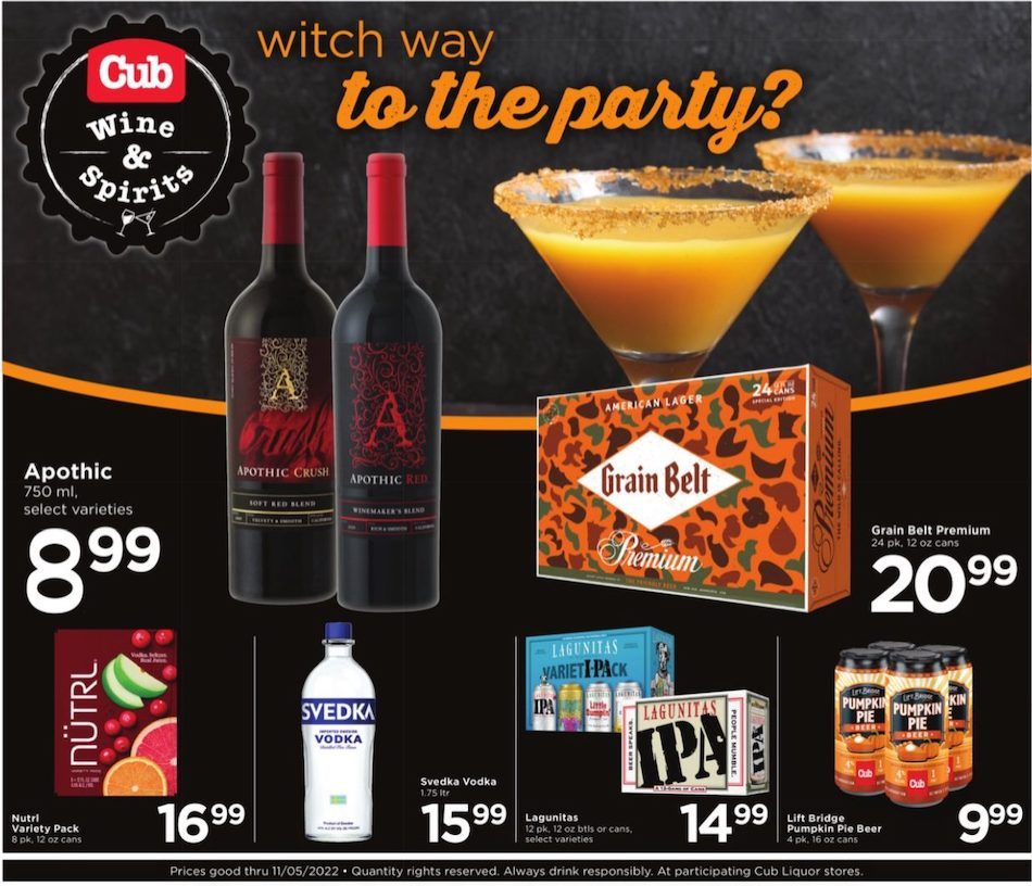 Cub Liquor Ad Oct 23 - 29, 2022 - WeeklyAds2