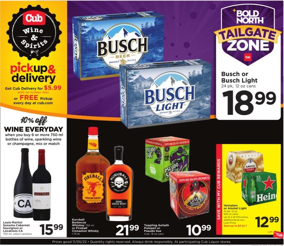 Cub Liquor Ad Oct 30 - Nov 5, 2022 - WeeklyAds2