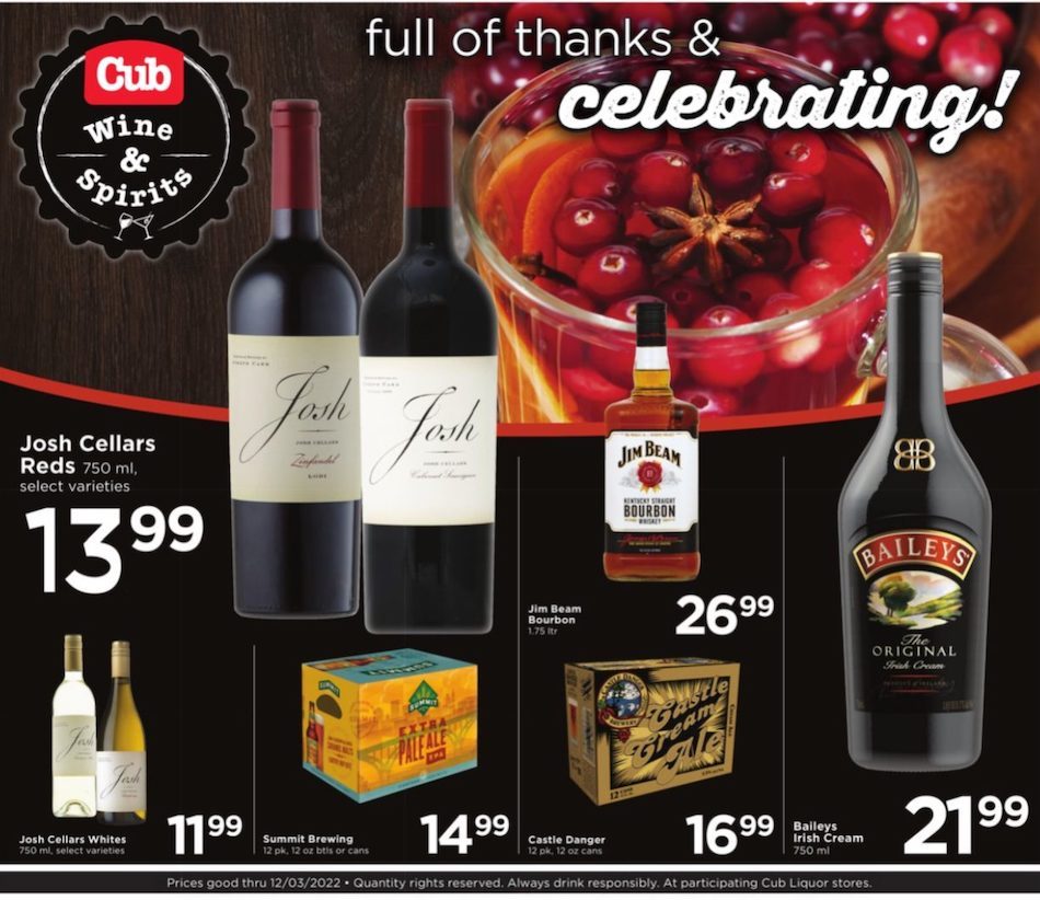 Cub Liquor Ad Oct 30 - Nov 5, 2022 - WeeklyAds2