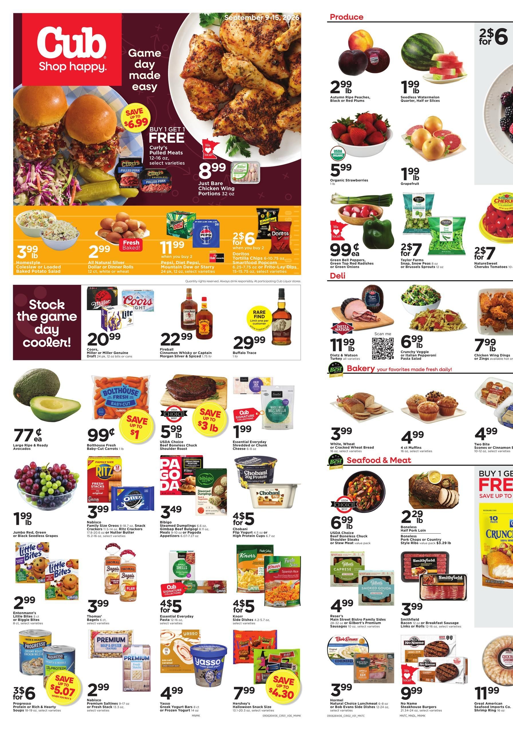Cub Weekly Savings September 9 - 15, 2026 page 1