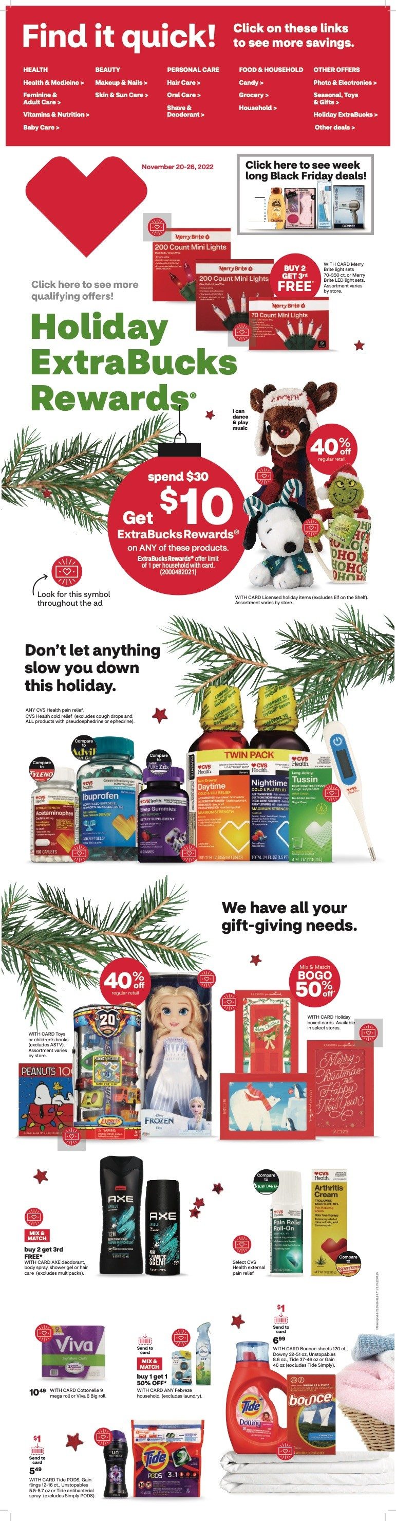 CVS Weekly Ad Holiday Nov 20 26, 2022 WeeklyAds2