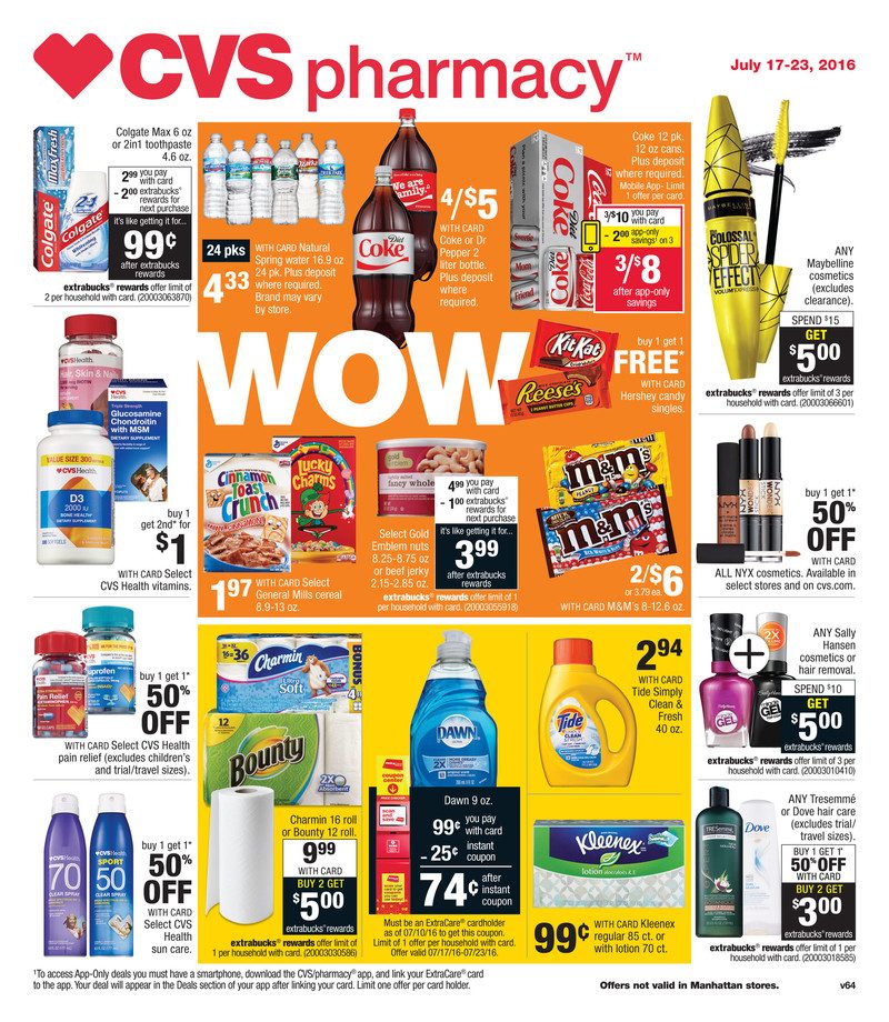 CVS Weekly Ad Jul 17 - 23 2016 page 1
