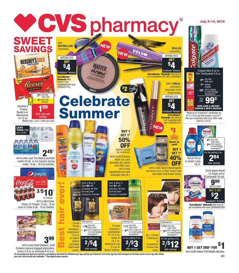 CVS Weekly Ad Jul 8 - 14, 2018 page 1