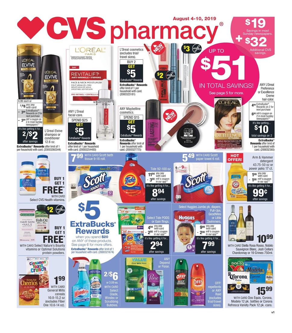 CVS Weekly Ad Preview Aug 4 10, 2019 WeeklyAds2