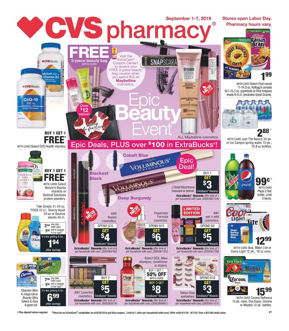 CVS Weekly Ad Preview Sep 1 - 7, 2019 page 1