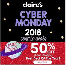 Claire's Cyber Monday Ad 2018