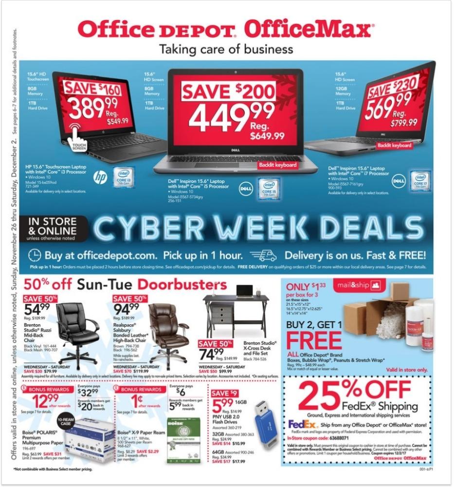 Office Depot Cyber Monday Ad 2017 WeeklyAds2