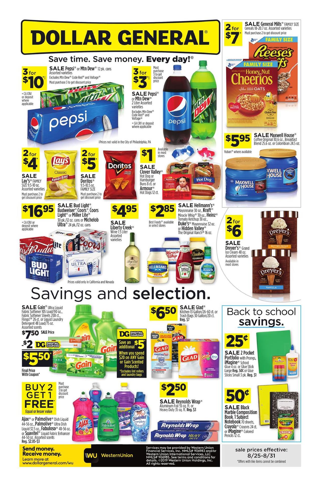 Dollar General Weekly Ad Aug 25 - 31, 2019 - WeeklyAds2