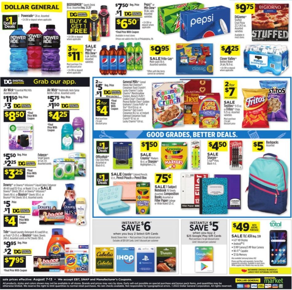 Dollar General Ad Aug 7 - 13, 2022 - WeeklyAds2