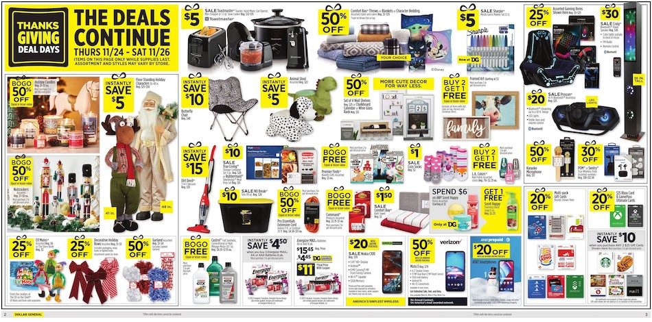 Dollar General Ad Black Friday Nov 24 26 2022 Weeklyads2