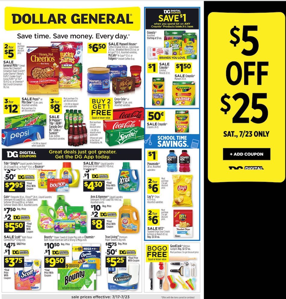Dollar General Ad Jul 17 23, 2022 WeeklyAds2