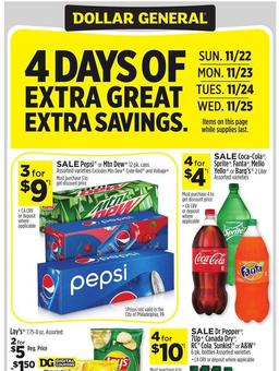 Dollar General Ad Nov 22 - 28, 2020