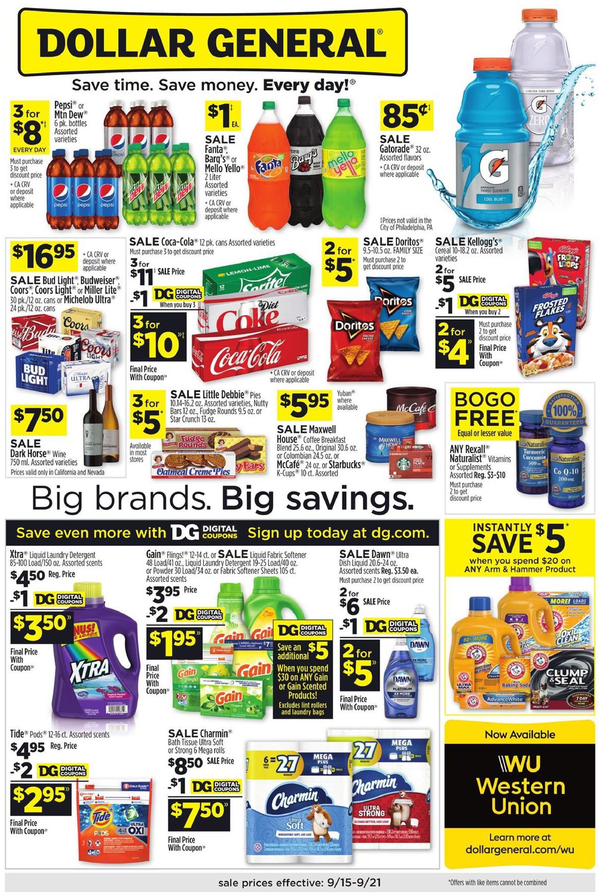 Dollar General Ad Sep 15 21 2019 Weeklyads2 2916