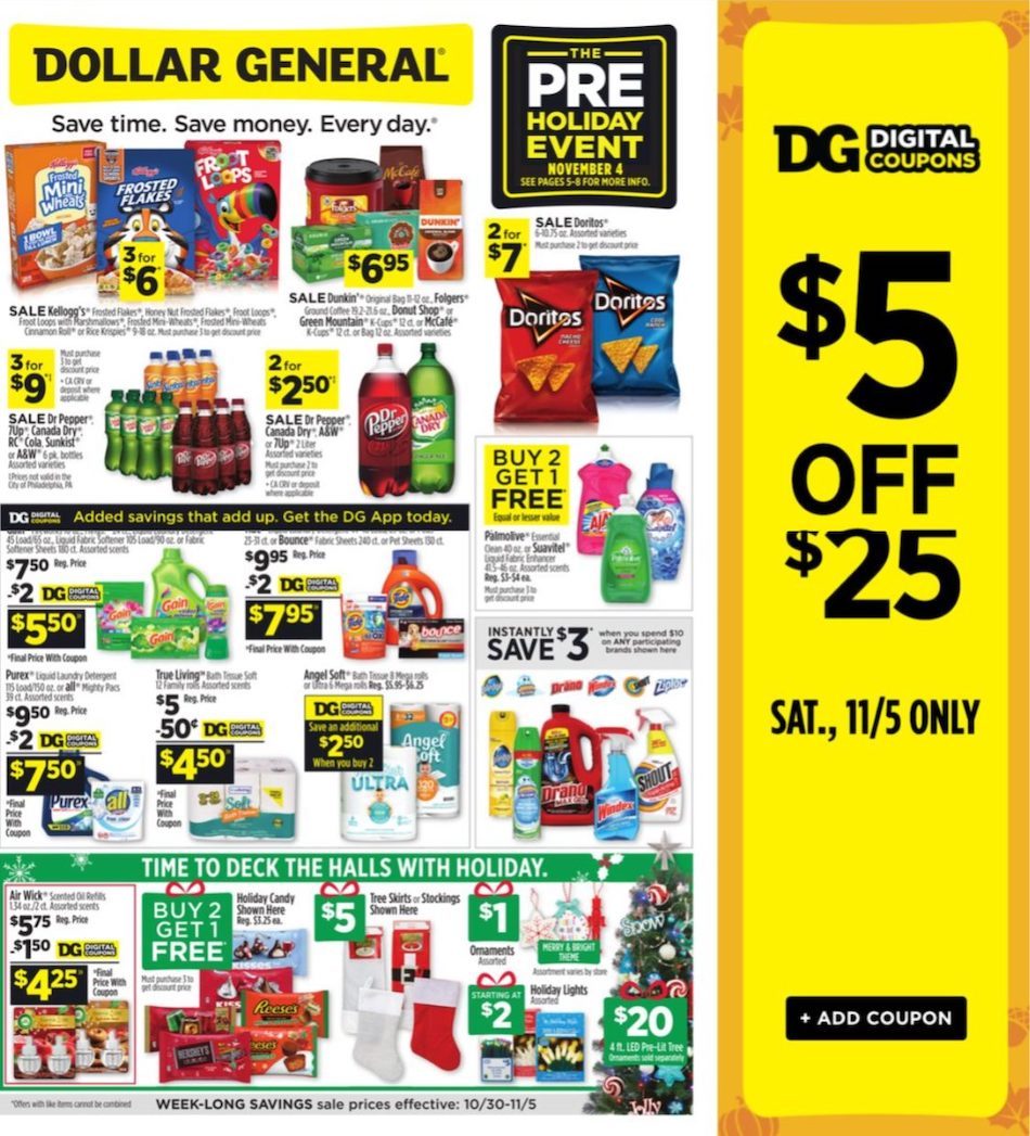 Dollar General Weekly Ad Oct 30 Nov 5 2022 Weeklyads2