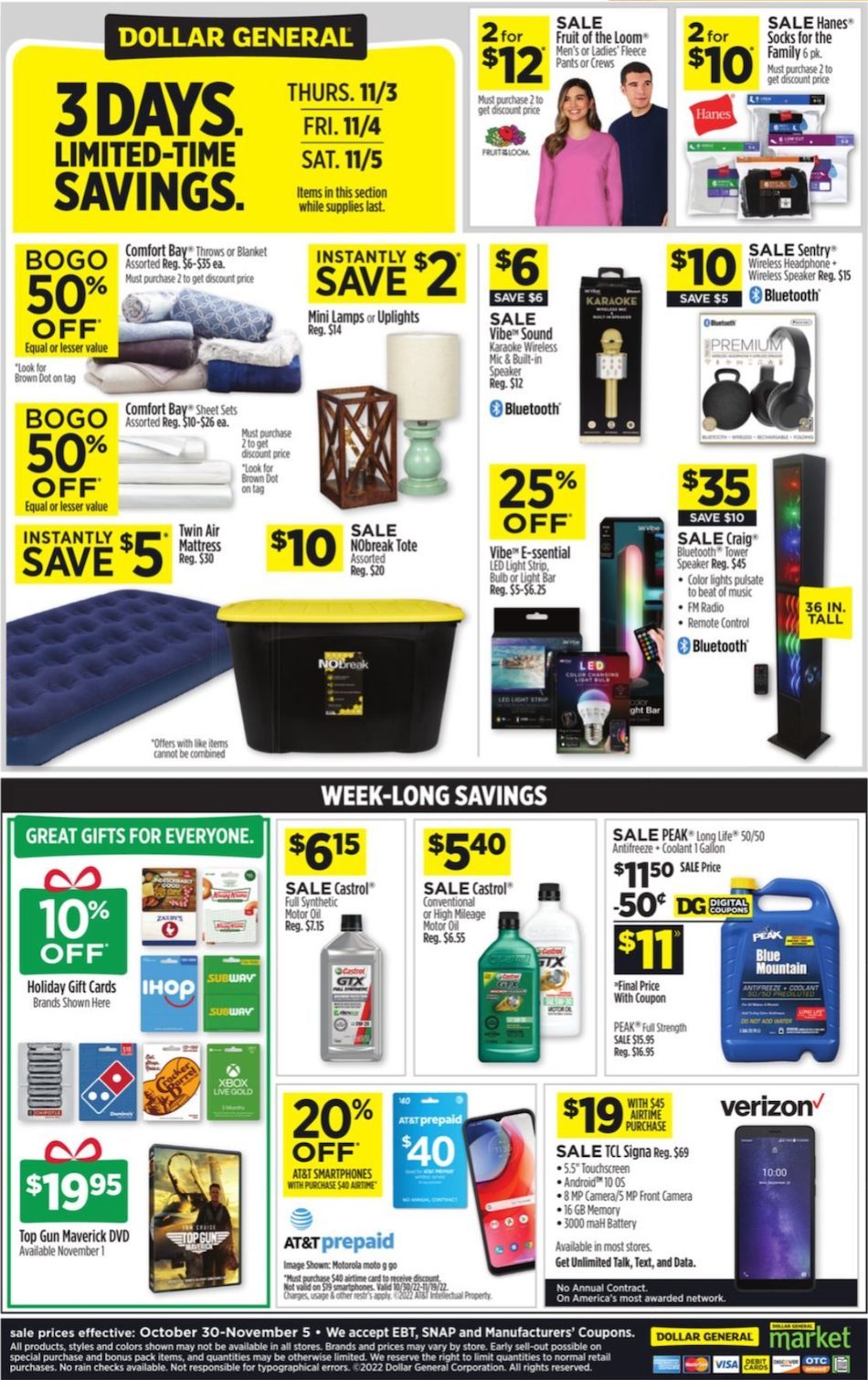 Dollar General Weekly Ad Oct 30 Nov 5, 2022 WeeklyAds2