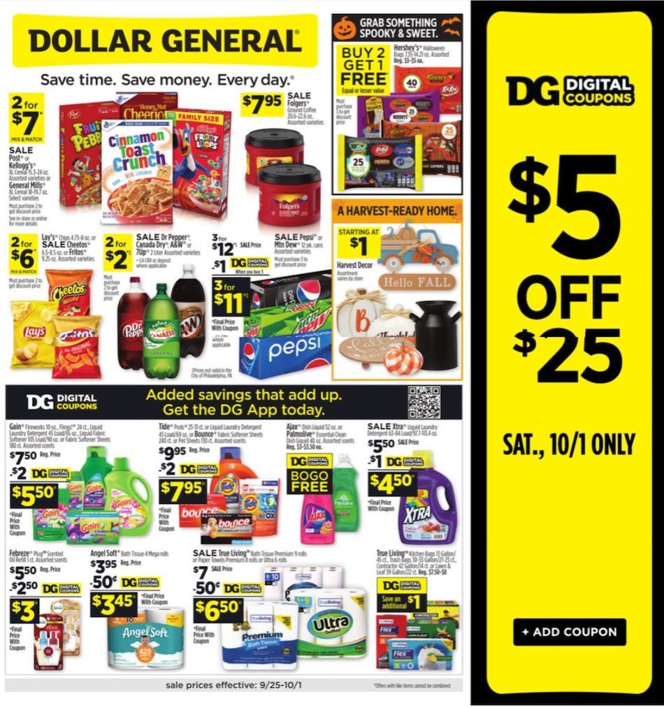 Dollar General Weekly Ad Sep 25 Oct 1 2022 Weeklyads2