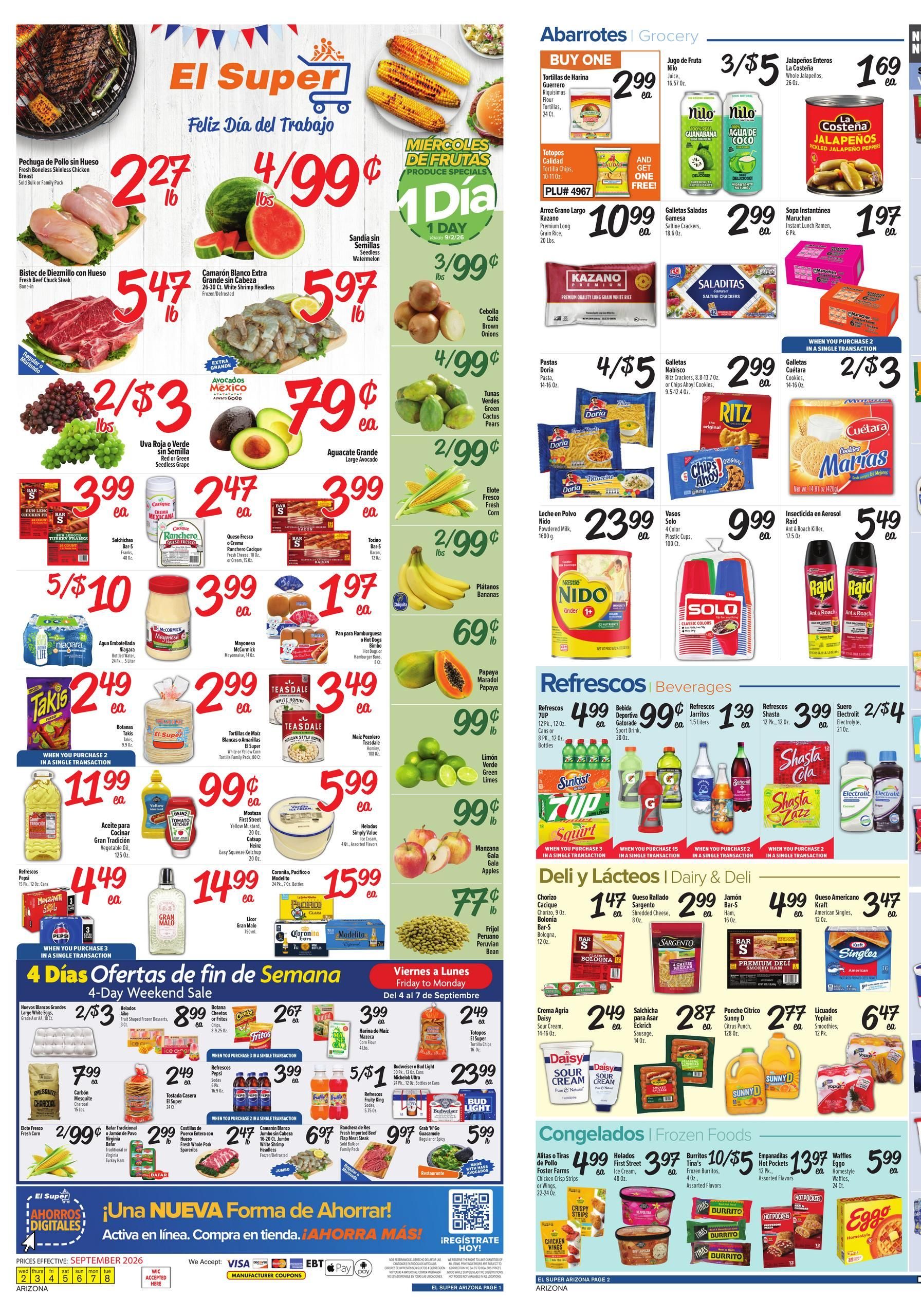 El Super Weekly Ad September 2 - 8, 2026 page 1