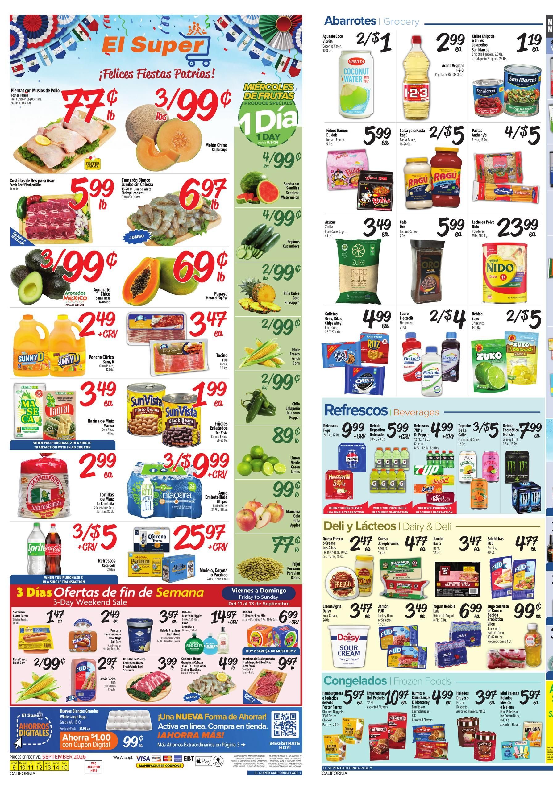 El Super Weekly Ad September 9 - 15, 2026 page 1