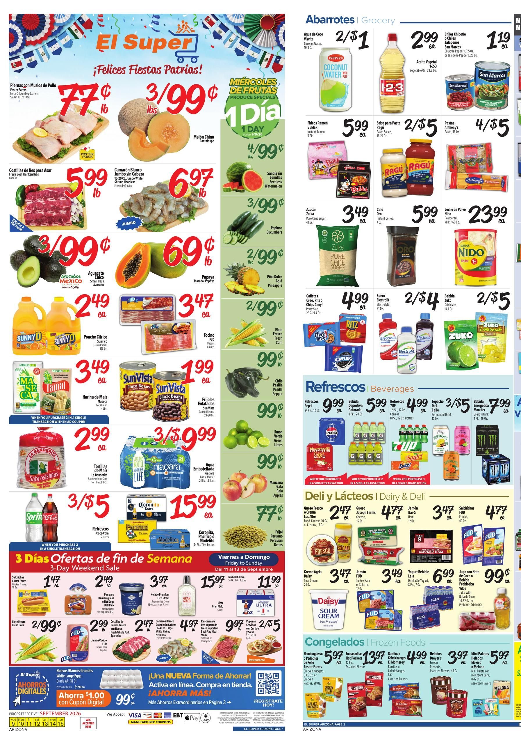 El Super Weekly Ad September 9 - 15, 2026 page 1