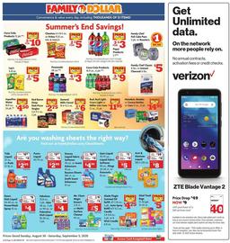 Family Dollar Ad Aug 30 - Sep 5, 2020