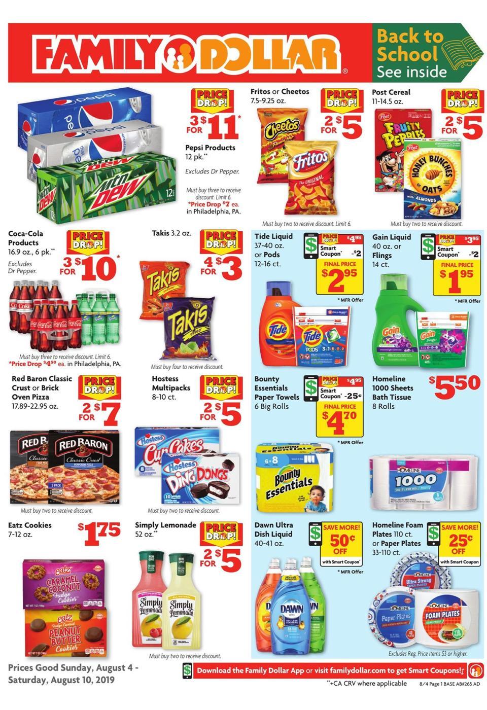 Family Dollar Ad Aug 4 - 10, 2019 - Weeklyads2