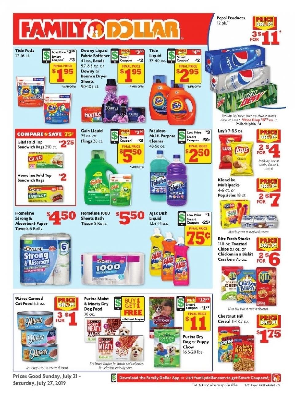 Family Dollar Ad Jul 21 - 27, 2019 - WeeklyAds2