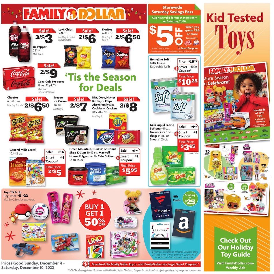 Family Dollar Weekly Ad Dec 4 10, 2022 WeeklyAds2