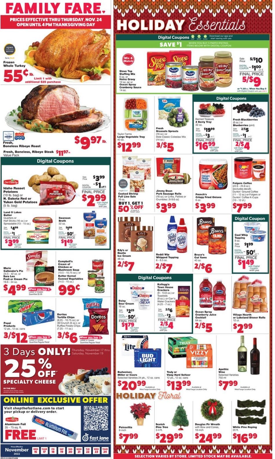 Family Fare Weekly Ad Nov 16 24, 2022 WeeklyAds2