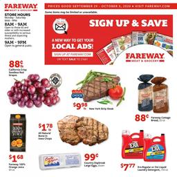 Fareway Ad Sep 29 - Oct 5, 2020
