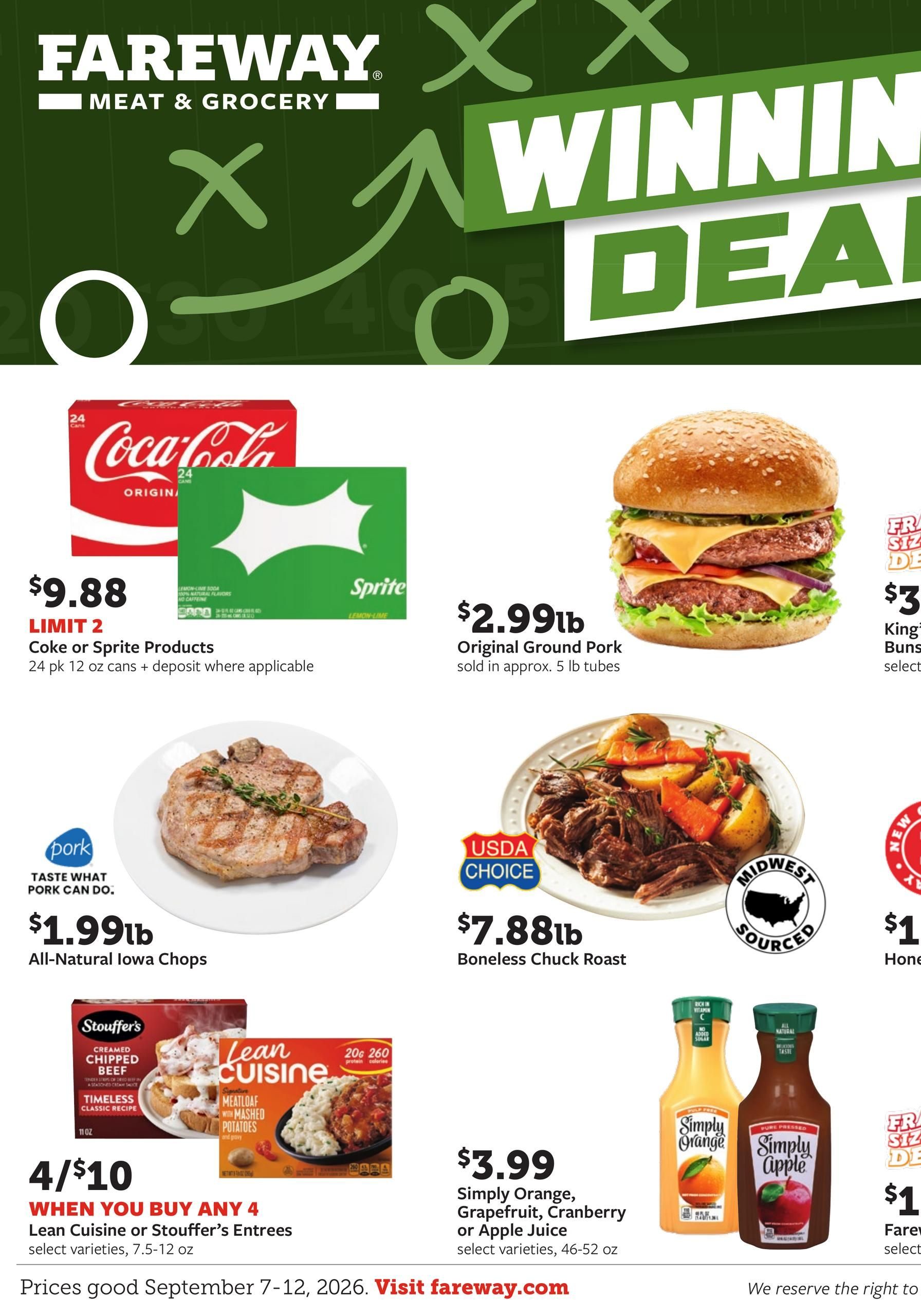 Fareway Indexed Bi-Weekly September 7 - 12, 2026 page 1