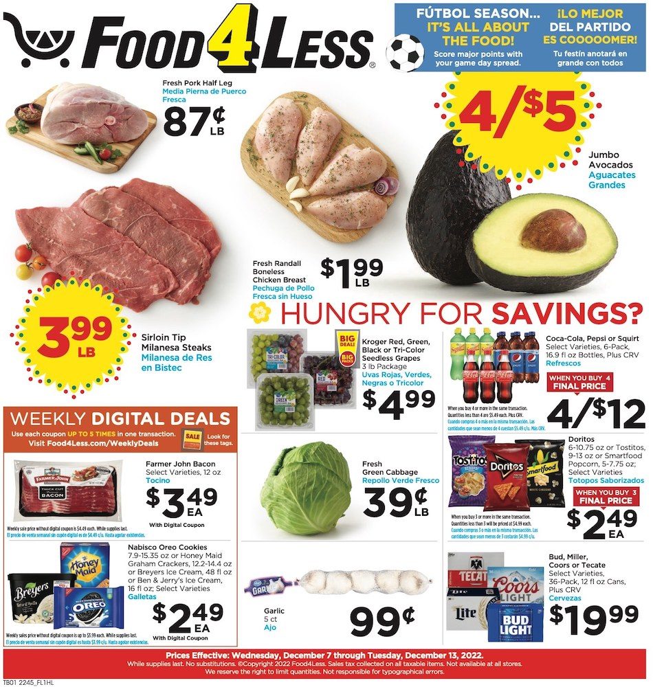 Food 4 Less Weekly Ad Dec 7 - 13, 2022 - WeeklyAds2